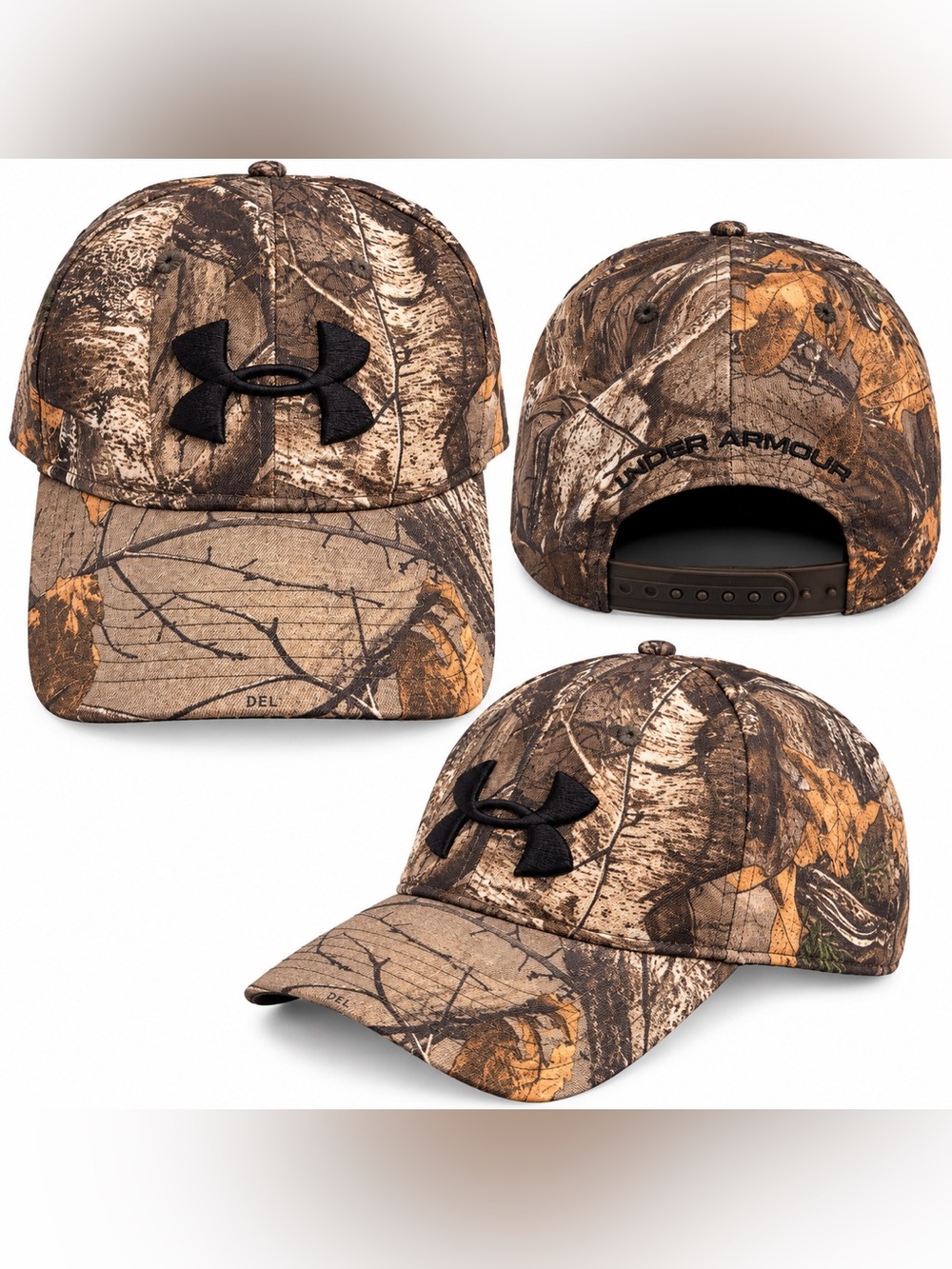 Under Armour Men’s Camouflage Baseball Cap - Brown/Black